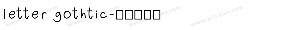 letter gothtic字体转换